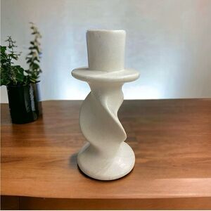 SOAPSTONE CANDLE HOLDER, ivory twist Besmo Soapstone Hand Carved in
Kenya